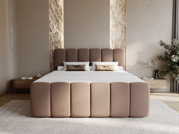 Boxspringbett mit Bettkasten 140x200 Cloud Braun