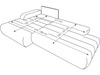 Ecksofa L-Form mit Schlaffunktion und Bettkasten Lisso Rechts Grau