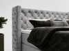 Boxspringbett mit Bettkasten 160x200 Lion Grau