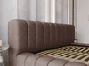 Polsterbett mit Bettkasten und Lattenrost 140x200 Italia Braun