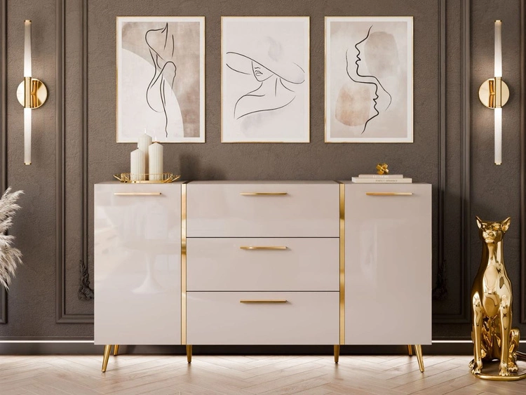 Wohnzimmer-Set im Glamour-Stil Lunelie Kaschmir
