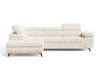Ecksofa L-Form mit Schlaffunktion und Bettkasten Argon Links Beige