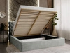 Polsterbett mit Bettkasten und Lattenrost 180x200 Apollo Grau