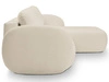 Ecksofa L-Form Rechts mit Schlaffunktion und Bettkasten Oreo Beige