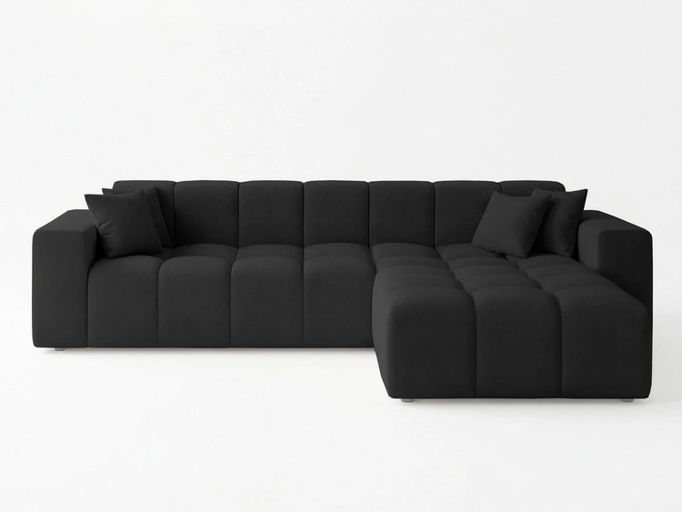Ecksofa L-Form Rechts Moderne Ecksofa Loopo Schwarz