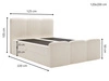Boxspringbett mit Bettkasten 120x200 Campi Schwarz