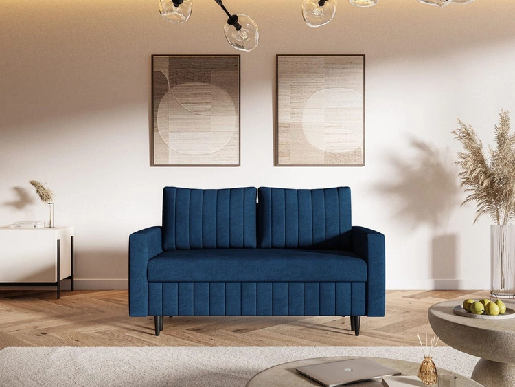 Schlafsofa mit Bettfunktion und Bettkasten Castelo Dunkelblau