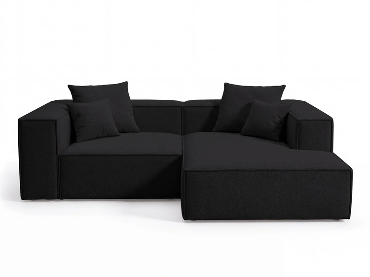 Ecksofa L Rechts Vellaro Schwarz