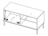 TV-Lowboard mit Türen 100 cm Soroko Weiß
