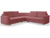 Ecksofa L-Form Rechts mit Schlaffunktion und Bettkasten Limon Rot