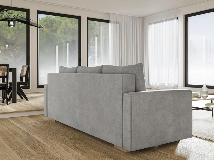 Schlafsofa mit Bettfunktion und Bettkasten Pori Dunkelblau