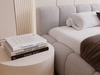 Polsterbett mit Bettkasten und Lattenrost 180x200 Cloud Low Bouclé-Stoff Grau
