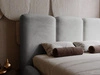 Polsterbett mit Bettkasten und Lattenrost 140x200 Bubble Grau