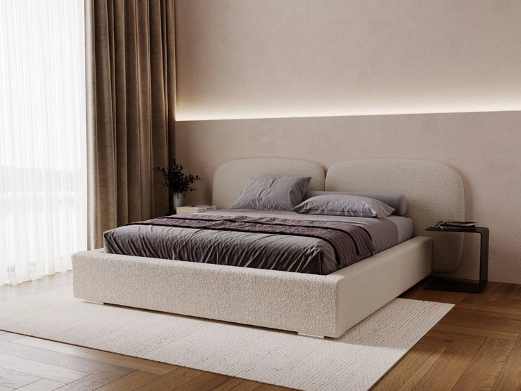 Polsterbett mit Bettkasten und Lattenrost 160x200 Palermo Beige