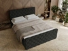 Boxspringbett mit Bettkasten 140x200 Lunaris Schwarz