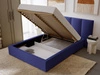 Polsterbett mit Bettkasten und Lattenrost 120x200 Lizbona  Dunkelblau