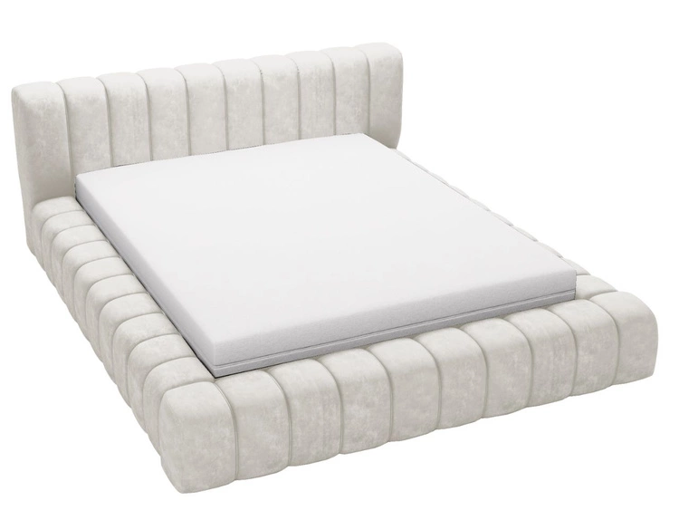Polsterbett mit Bettkasten und Lattenrost 120x200 Italia Creme