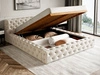 Polsterbett mit Bettkasten und Lattenrost 160x200 Palini Beige