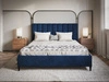 Polsterbett mit Lattenrost 140x200 Snazi Dunkelblau