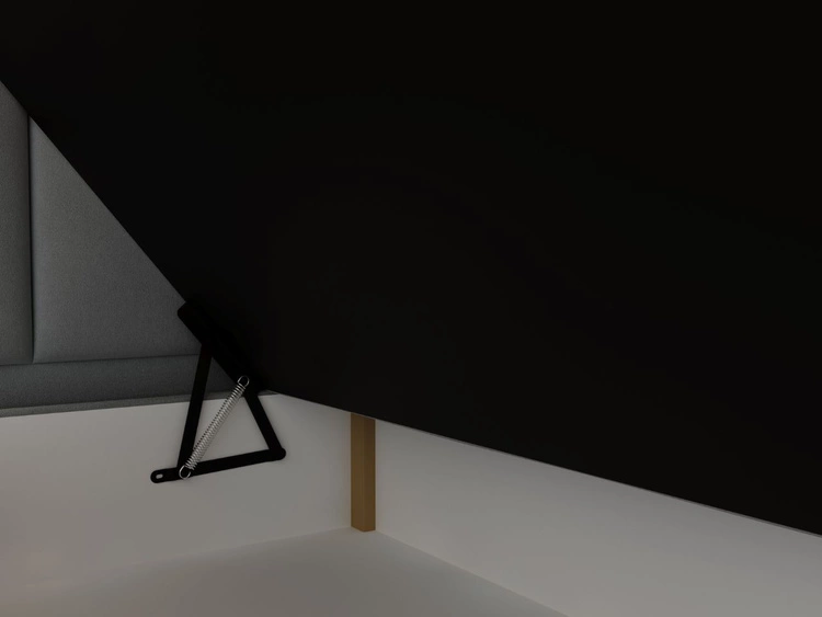 Boxspringbett mit Bettkasten 180x200 Cloud Grau