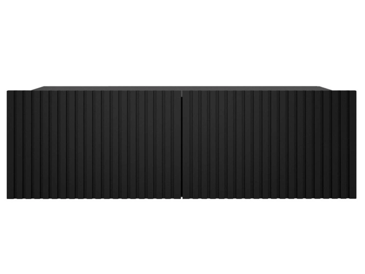 TV-Lowboard mit Türen 100 cm Kioto Schwarz matt