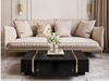 Couchtisch im Glamour-Stil Lunelie Schwarz Hochglanz