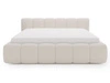 Polsterbett mit Bettkasten und Lattenrost 140x200 Cloud Low Bouclé-Stoff Beige