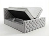 Boxspringbett mit Bettkasten 120x200 Montego Hellgrau