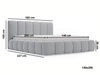 Polsterbett mit Bettkasten und Lattenrost 140x200 Cloud Beige