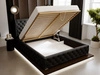 Polsterbett mit Bettkasten und Lattenrost 180x200 Kingston Schwarz