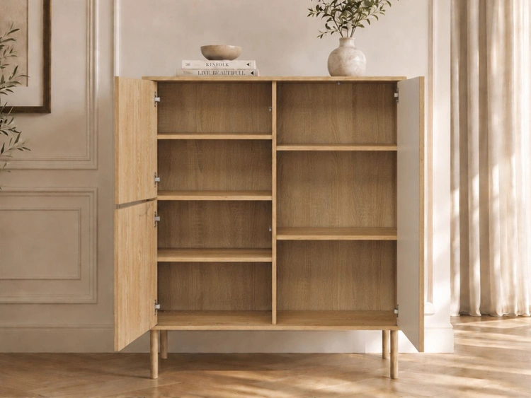 Hochkommode mit drei Türen Gradimento Eiche Cremona