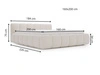Polsterbett mit Bettkasten und Lattenrost 160x200 Cloud Low Bouclé-Stoff Beige