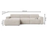 Ecksofa L-Form Rechts Lavia Hellbeige