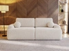 Sofa mit Schlaffunktion und Bettkasten Aurio Weiß