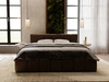 Polsterbett mit Bettkasten und Lattenrost 160x200 Split Braun