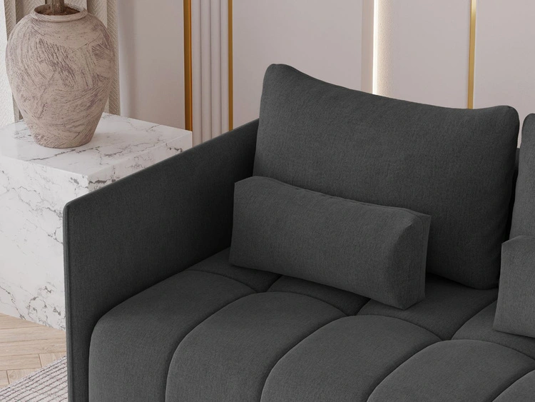 Ecksofa L-Form mit Schlaffunktion und Bettkasten Ardi Anthrazit