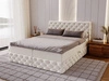 Boxspringbett mit Bettkasten 140x200 Canolo Creme