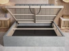 Polsterbett mit Bettkasten und Lattenrost 180x200 Sesto Dunkelblau