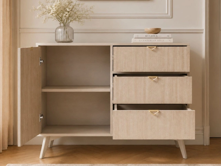 Kommode mit Türe und Schubladen Modena Beige
