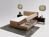 Boxspringbett mit Bettkasten 160x200 Forte Beige