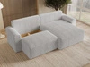 Ecksofa L-Form mit Schlaffunktion und Bettkasten Aurora Grau