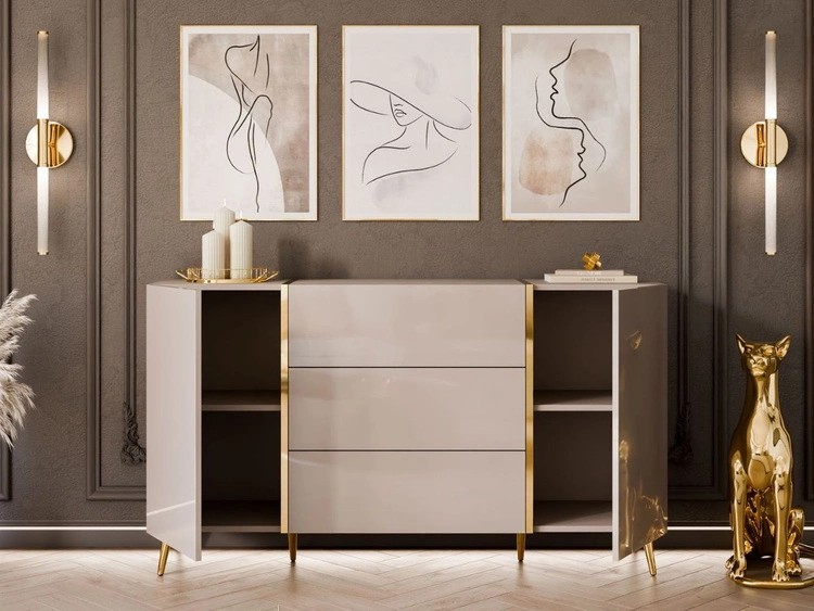 Wohnzimmer-Set im Glamour-Stil Lunelie Kaschmir