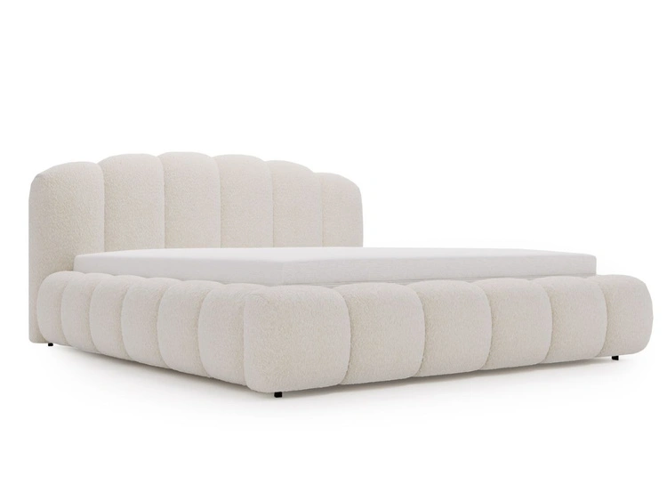 Polsterbett mit Stauraum und Lattenrost 140x200 Cloud Soft Beige