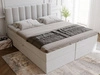 Boxspringbett mit Bettkasten 140x200 Mocca Grau