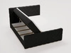 Boxspringbett mit Bettkasten 120x200 Lunaris Schwarz