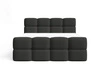 Boxspringbett mit Bettkasten 120x200 Rivon Schwarz