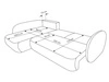 Ecksofa mit Schlaffunktion und Bettkasten Rechts Carino Beige