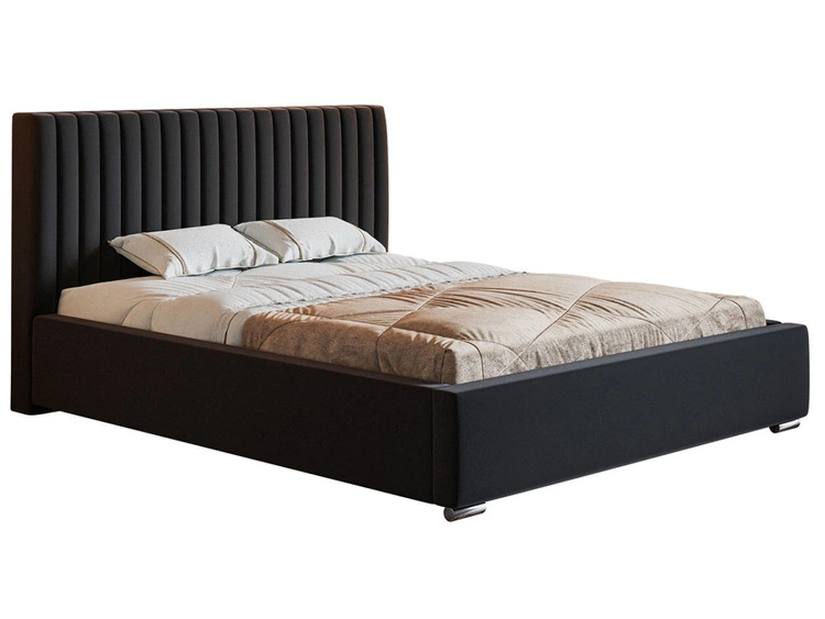 Polsterbett mit Bettkasten und Lattenrost 120x200 Toscania Schwarz