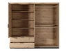 Drehtürenschrank mit Spiegel 220 cm Turia Artisan Eiche, Anthrazit