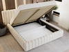 Polsterbett mit Bettkasten und Lattenrost 180x200 Bliss Beige